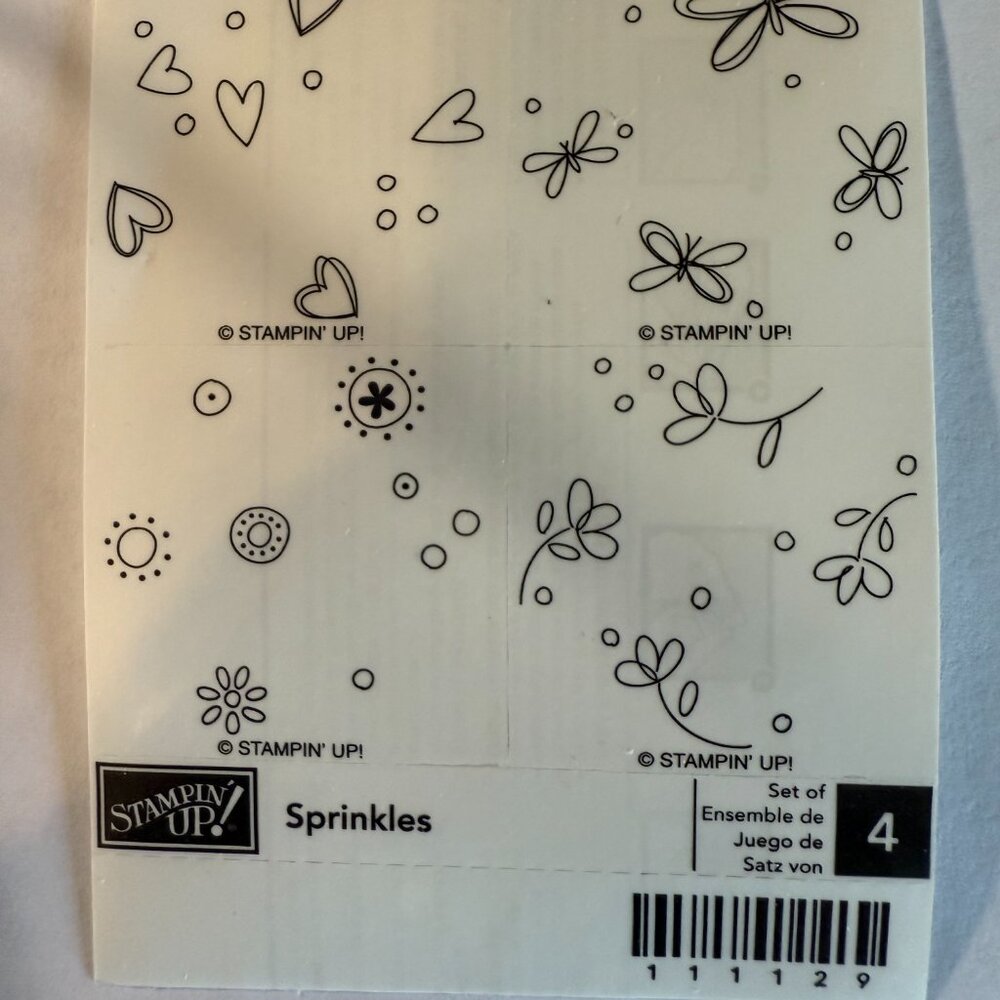 Stampin Up Sprinkles Wooden Stamp Set